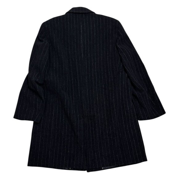 BELLISSIMO Wool Cashmere Luxury Designer Winter Business Long Pea Coat  Mens XL - Picture 4 of 8